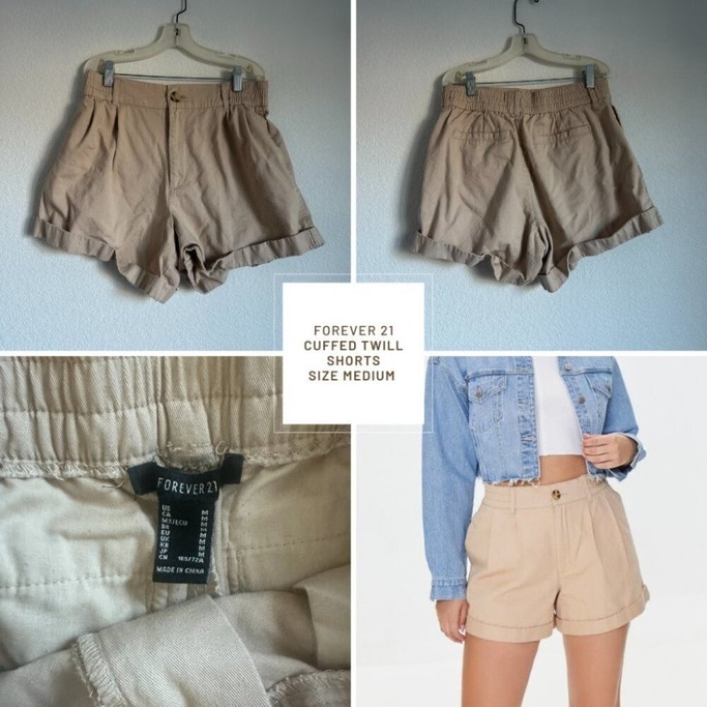 Cuffed Twill Shorts